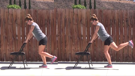 10 min standing chair workout 20140813 donkey kick