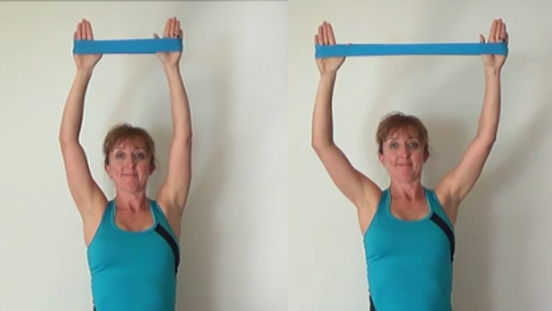 10 minute resistance band workout  lats pull down