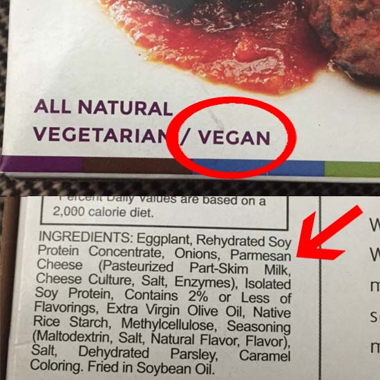 dominex meatballs NOT vegan