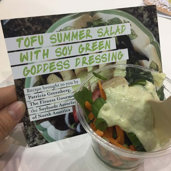 soy foods - tofu summer salad with soy green goddess dressing