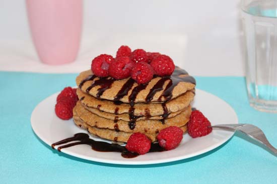 chocolate raspberry pancakes