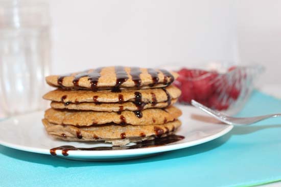 chocolate raspberry pancakes
