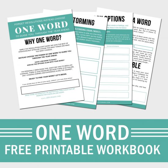 One Word Free Printable Workbook