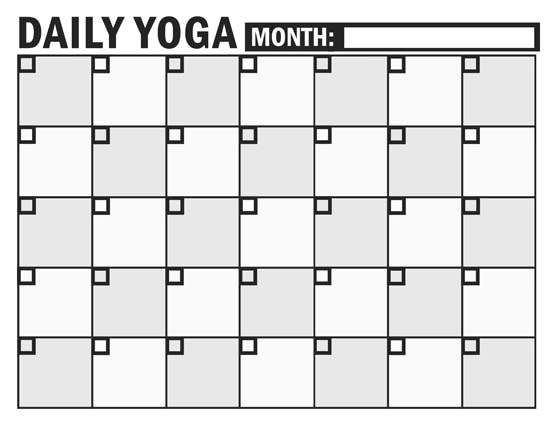Daily Yoga Calendar