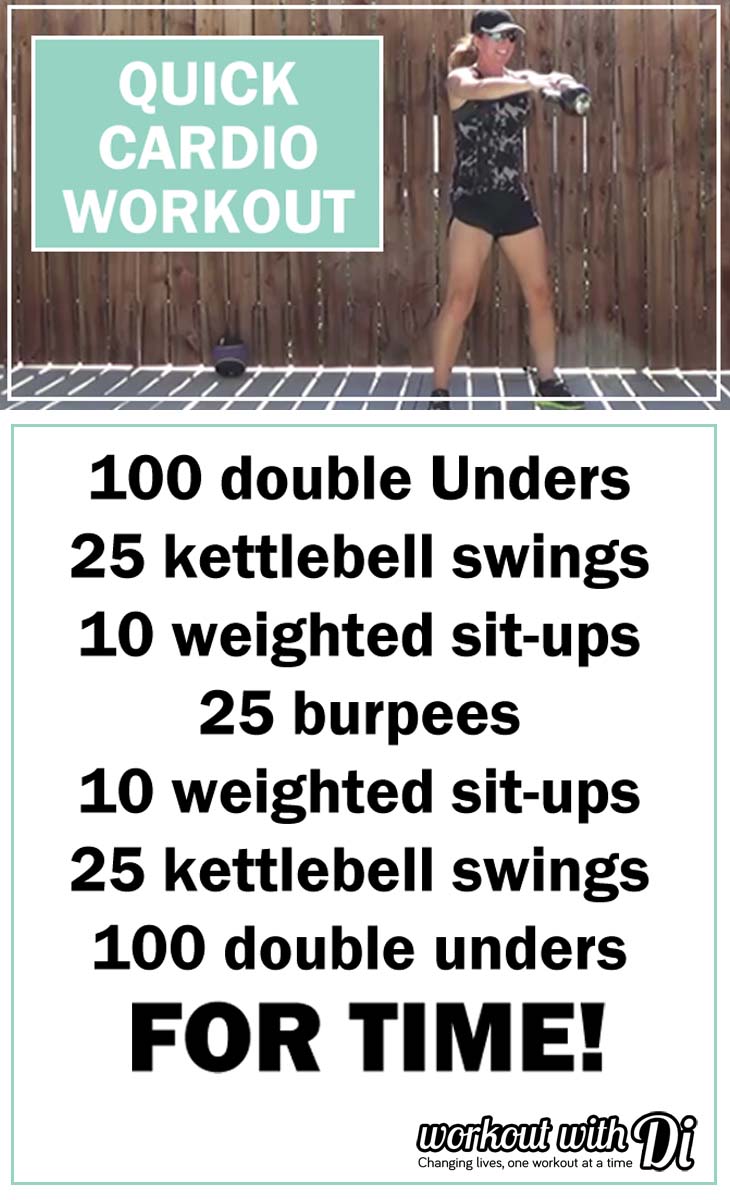 quick cardio workout for time