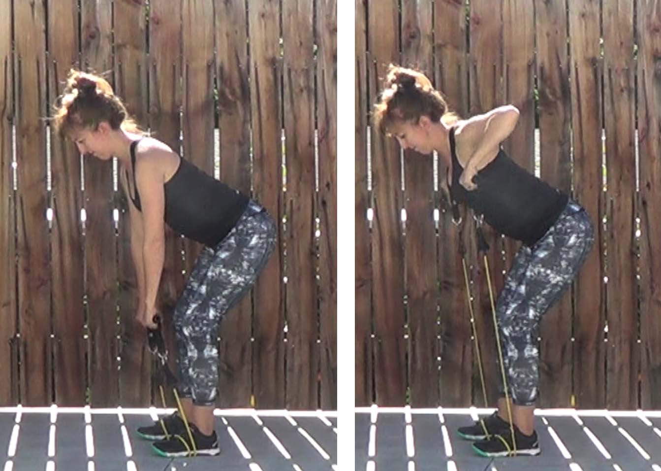 resistance band workout for back and shoulders