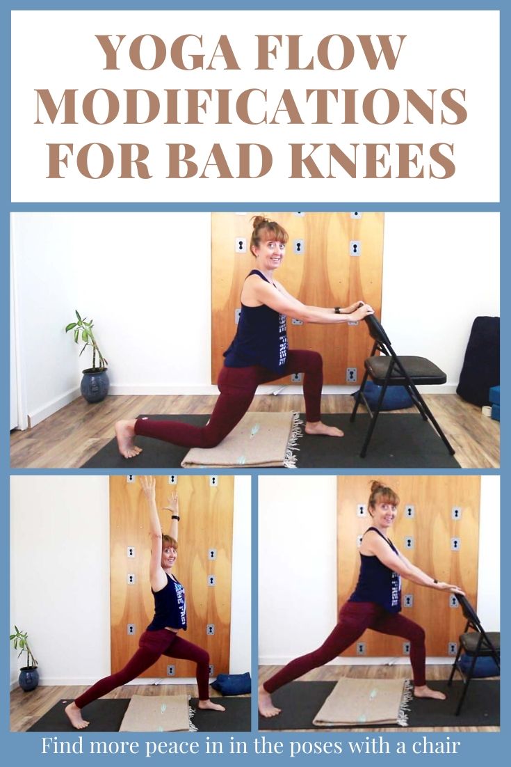 Yoga flow modifications for people with bad knees