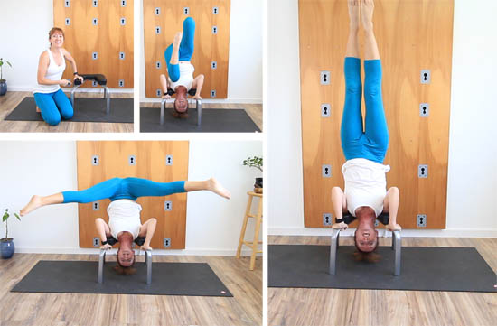 headstand bench exercises