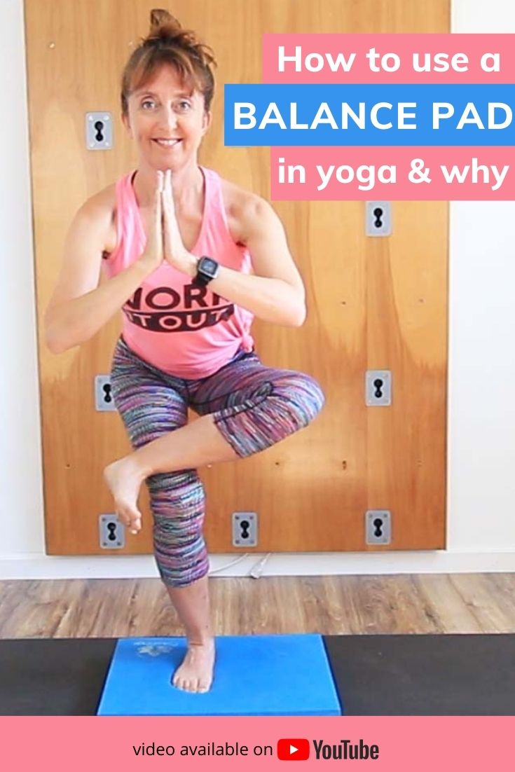 How to use a balance pad in yoga & why. Video available on YouTube