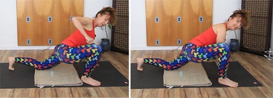 front leg alignment in lizard pose
