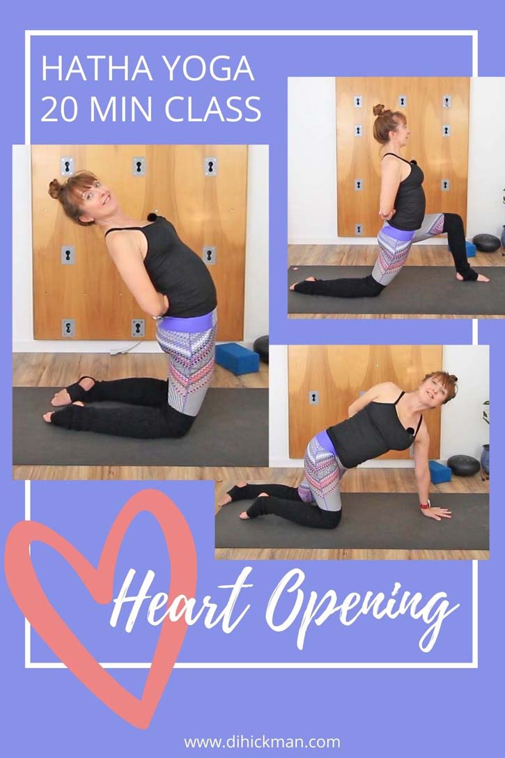 Hatha yoga 20 min class, heart opening