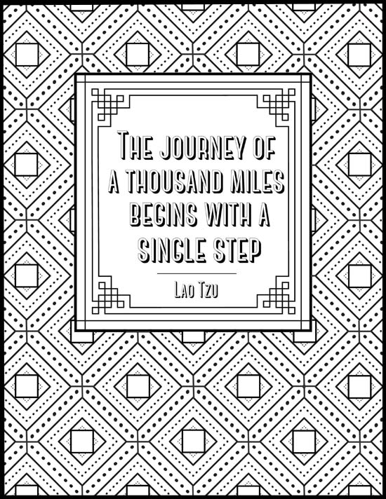 the journey of a thousand miles begins with a single step - Lao Tzu