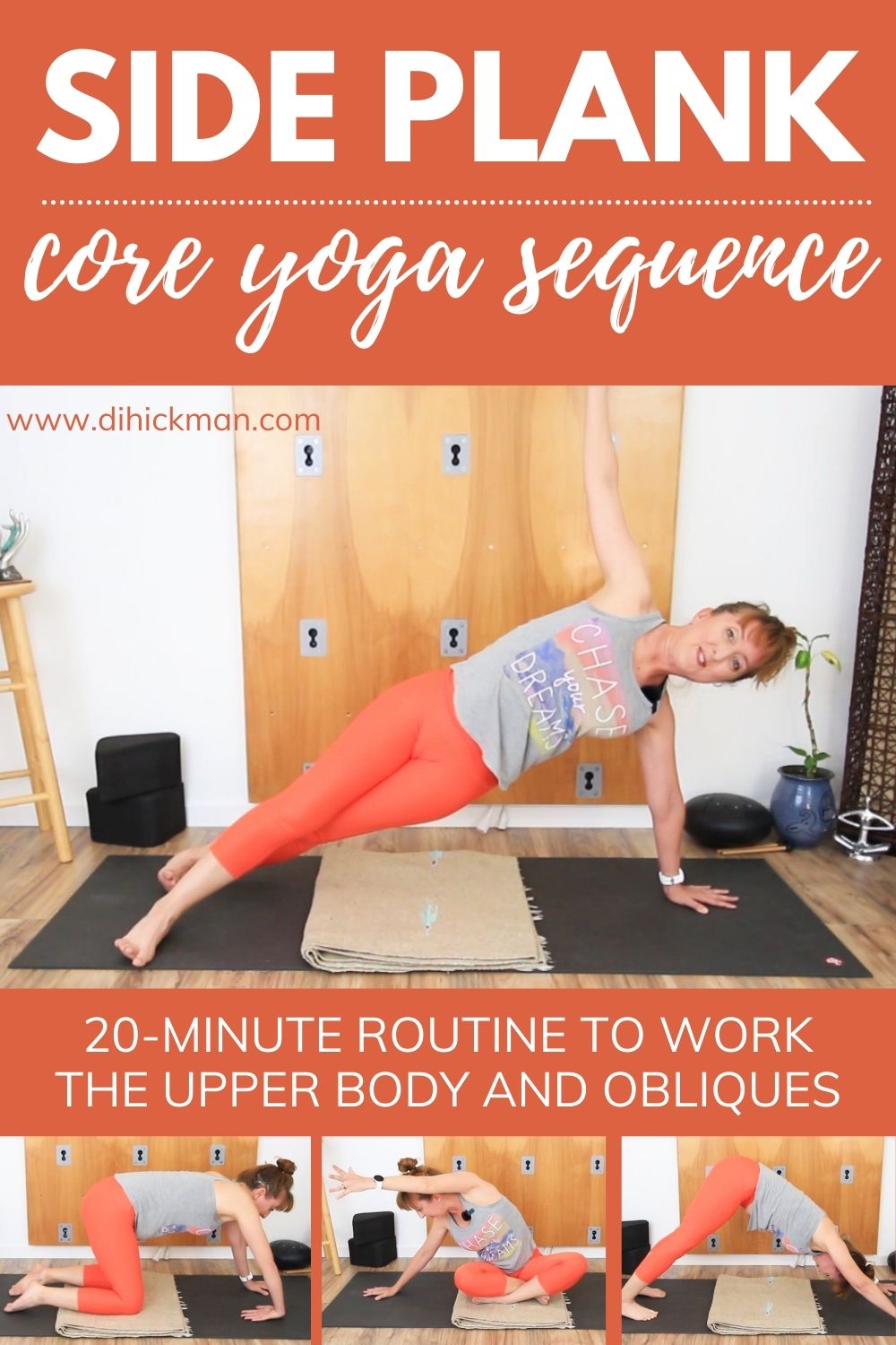 Side plank core yoga sequence