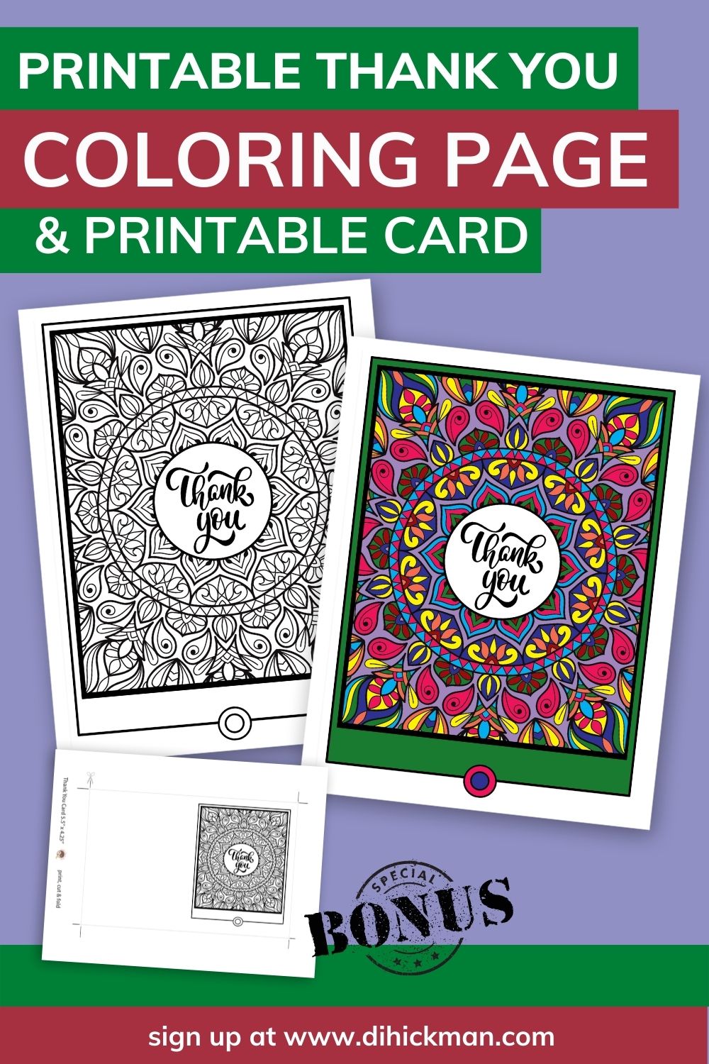 printable thank you coloring pages and printable card