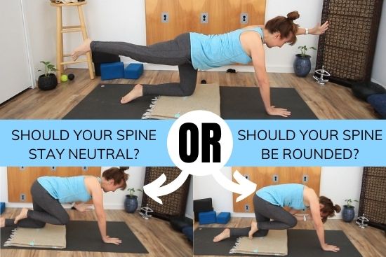 should your spine stay neutral or should your spine be rounded?