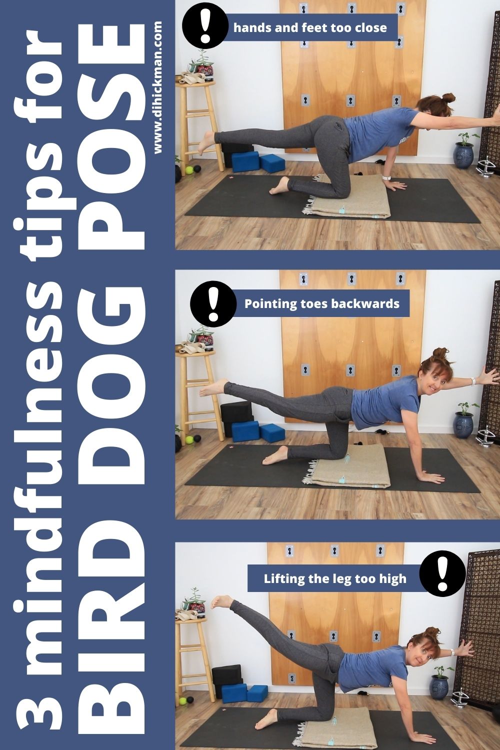 3 mindfulness tips for bird dog pose