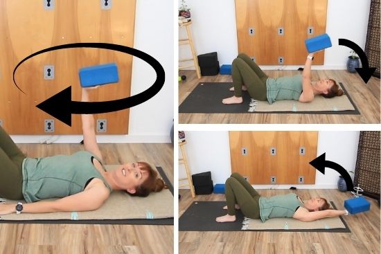 yoga teacher demonstrating somatic yoga exercises