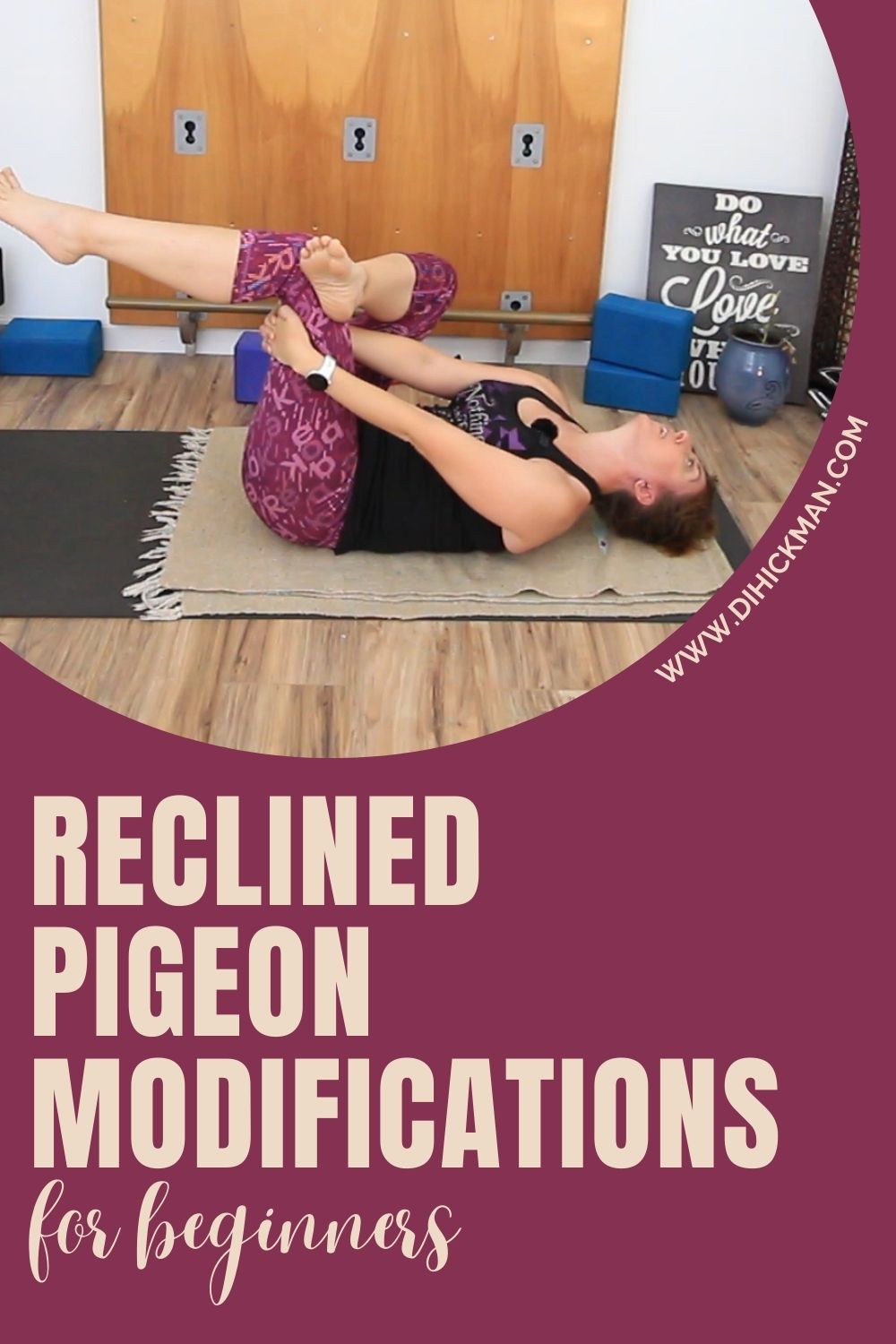 reclined pigeon pose modifications for beginners